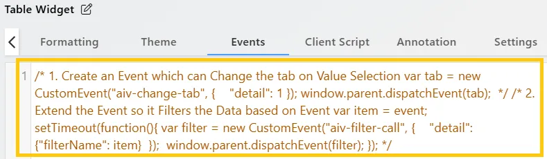 Eventtabtable