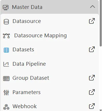 Navigate to Master Data