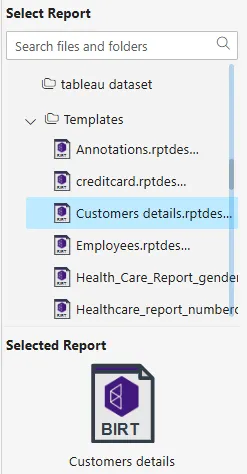 report Widget
