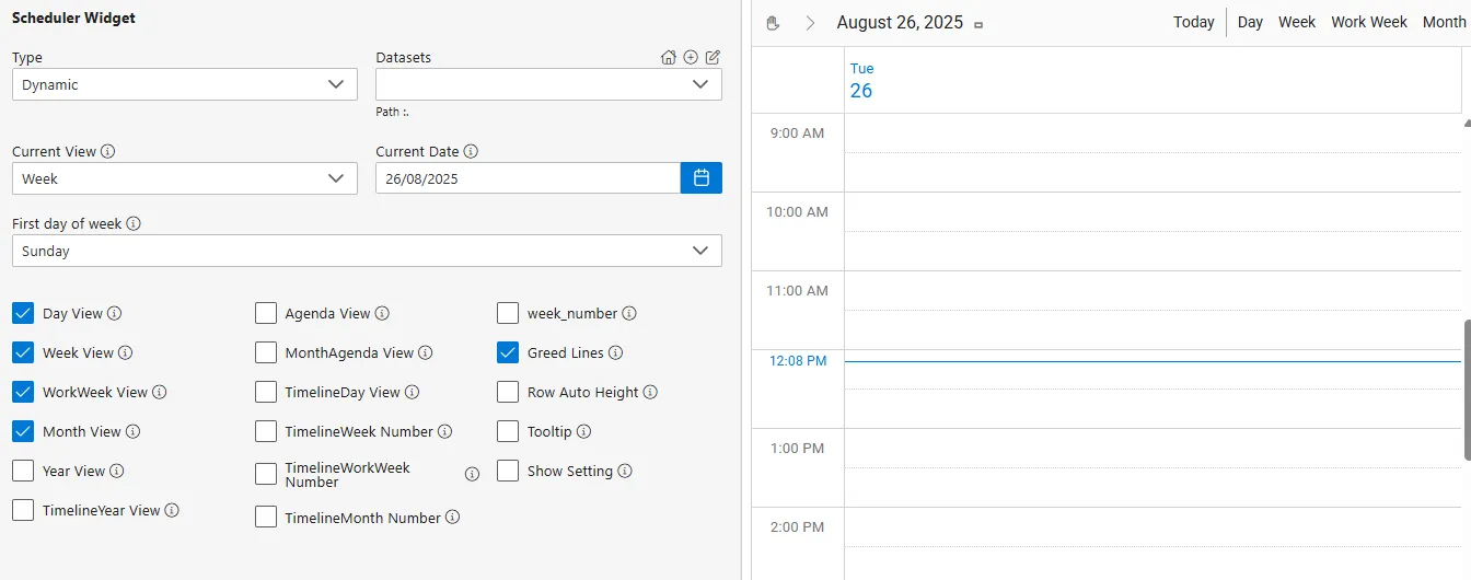 scheduler Widget